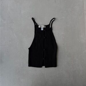 Urban Outfitters Black Cropped Tank Top